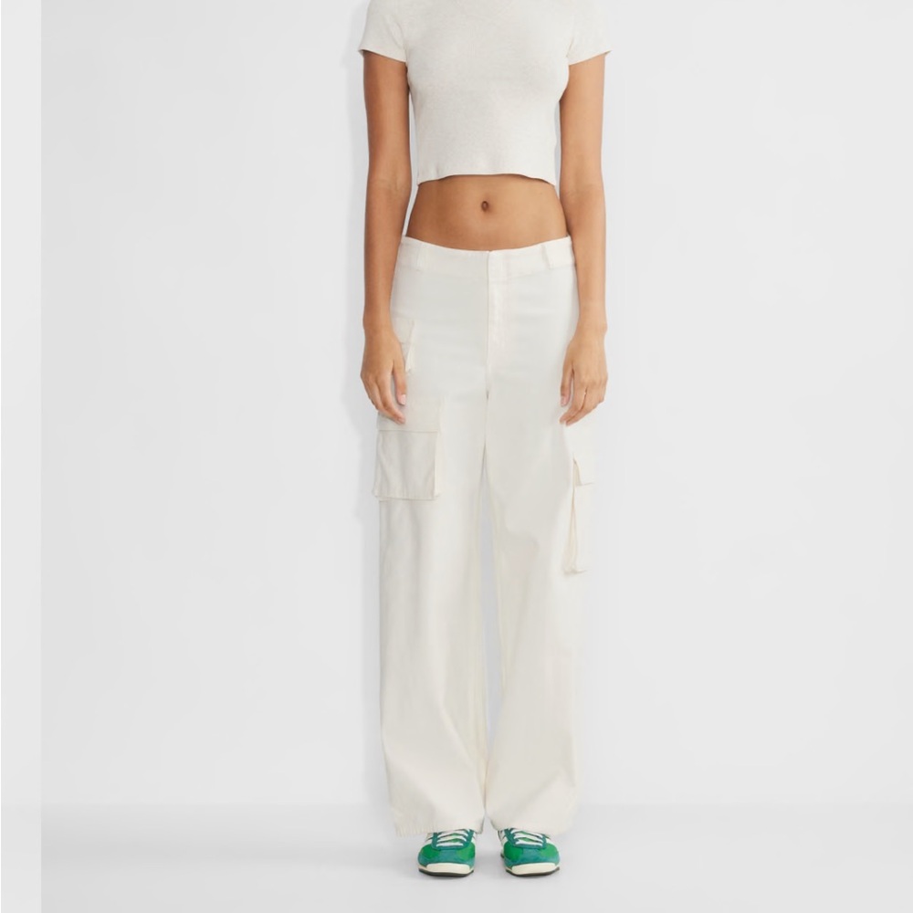 NWT Aritzia Cargo Pants White Birch